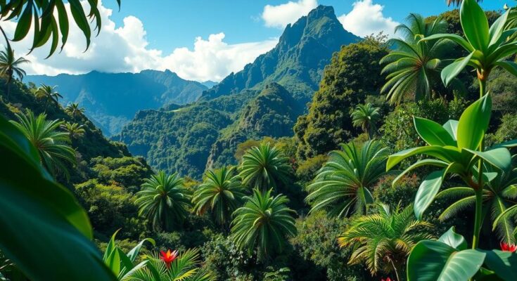 Vibrant Colombian landscape with diverse scenery representing the local film industry and production incentives.