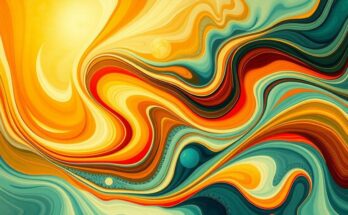 An abstract representation of balance using vibrant colors and shapes, symbolizing stability and recovery.