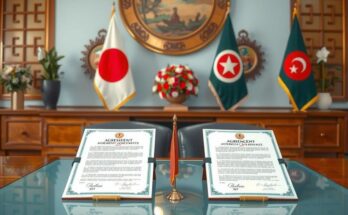 Japan pledges support to Bangladesh with documents and a symbolic handshake in a formal setting