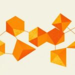 A symbolic representation of diplomacy and security in the Middle East with interconnected geometric shapes and warm colors.