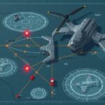 Illustration of military strategy planning with maps and drones, showcasing high-stakes decisions in international conflict