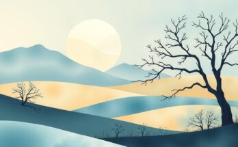 A serene landscape depicting calm diplomatic discussions with symbolic elements of respect and collaboration.