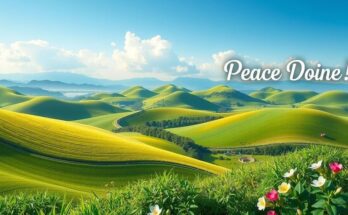 A serene landscape showcasing peaceful nature, symbolizing cooperation and harmony between Rwanda and the DRC.