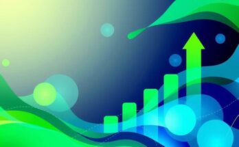 Abstract representation of economic reform and financial stability in Nigeria, featuring a balance of colors and geometric shapes.